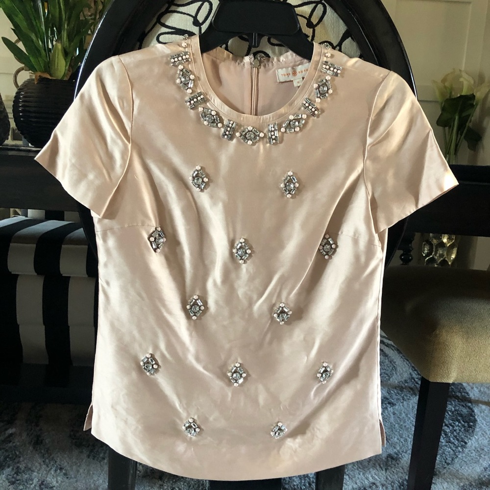 New Tory Burch Silk embellished blouse